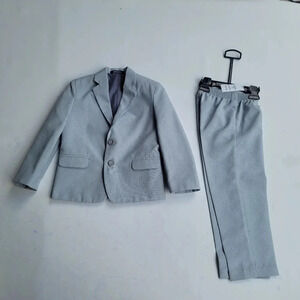 2PC Sean John Boys Gray Blazer Pants Formal Suit Set sz 4